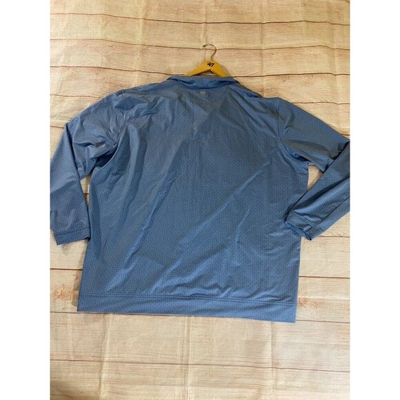 Peter Millar Men's Blue Mini Skull Print Long Sleeve Sweater - 4XT - Picture 13 of 15